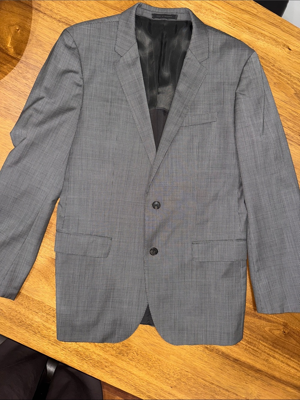 Men's Grey Two-Button Suit Blazer (pants listed separately)